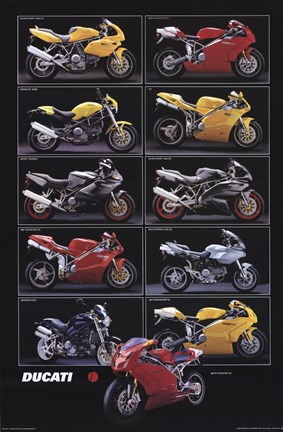 Framed Motorcycle-Ducati Print