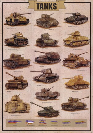 Framed Tanks Print