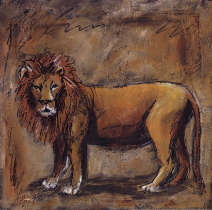 Framed Safari Lion Print