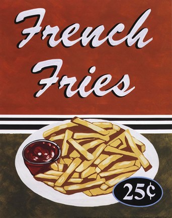 Framed French Fries Print