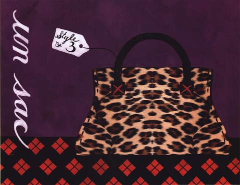 Framed Leopard Handbag III Print