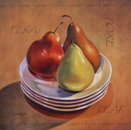 Framed Three Pears Print