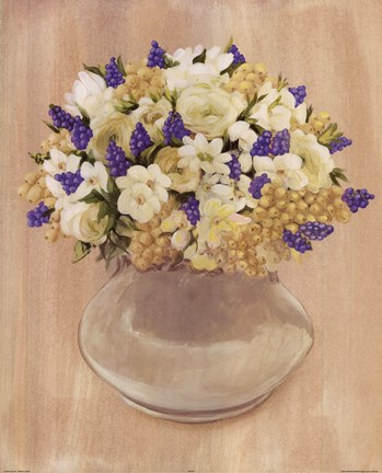 Framed Flowers in Vase 2 Print