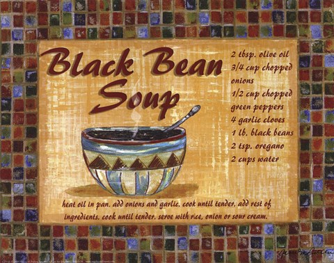 Framed Black Bean Soup Print