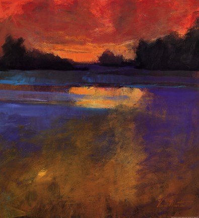 Framed Sunset Lake Print