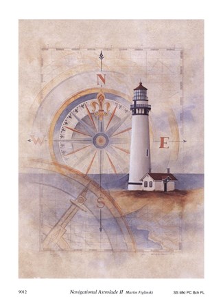 Framed Navigational Astrolade II Print