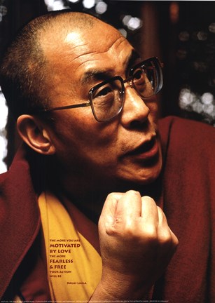 Framed Dalai Lama-Love and Compassion Print