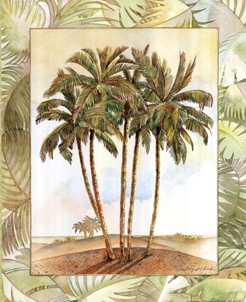 Framed Palm Tree III Print