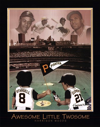 Framed Awesome Little Twosome - Clemente &amp; Stargell Print