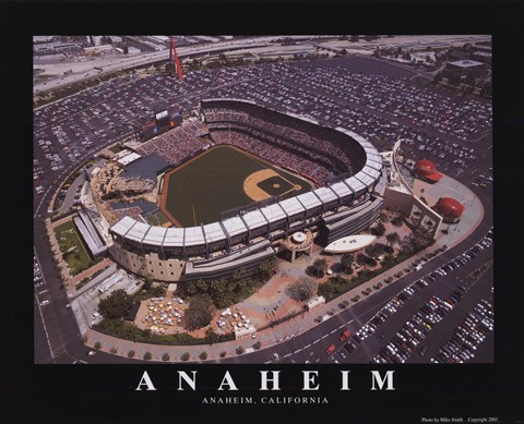 Framed Anaheim - Angel&#39;s Edison Field Print