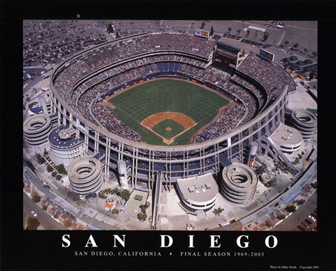 Framed Qualcom Stadium-San Diego Print