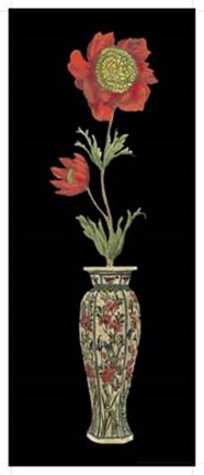 Framed Anemone in Vase I Print