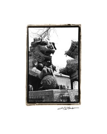 Framed Imperial Lion, Beijing Print