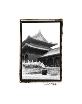 Framed Palace Rooftops, Beijing Print