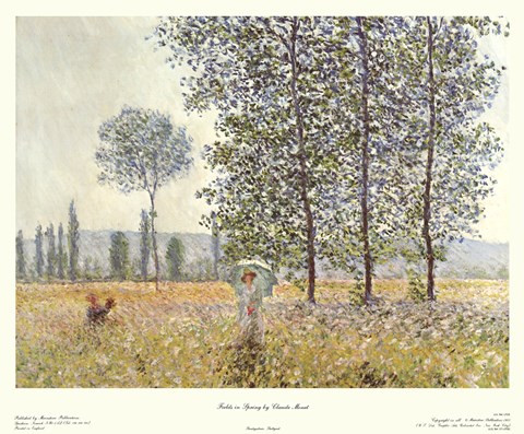 Framed Fields in Spring, 1884 Print