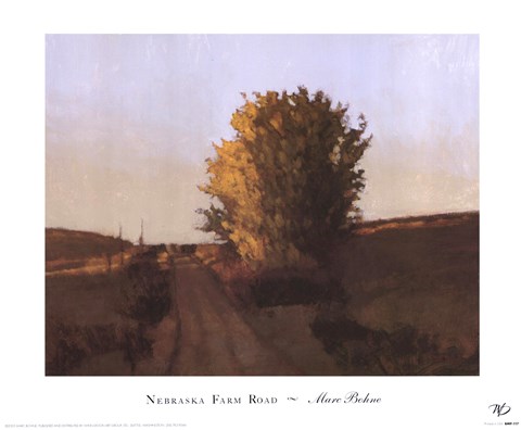 Framed Nebraska Farm Road Print