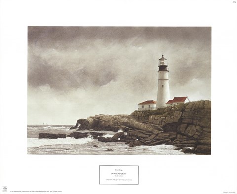 Framed Portland Light Print