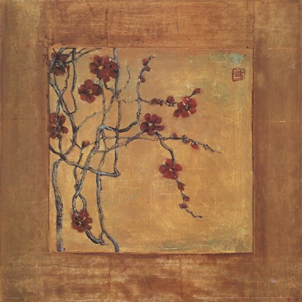 Framed Chinese Blossoms I Print