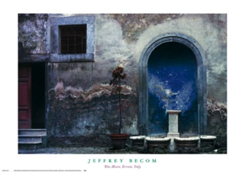 Framed Blue Alcove, Orvieto, Italy Print