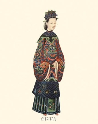 Framed Chinese Mandarin Figure XI Print