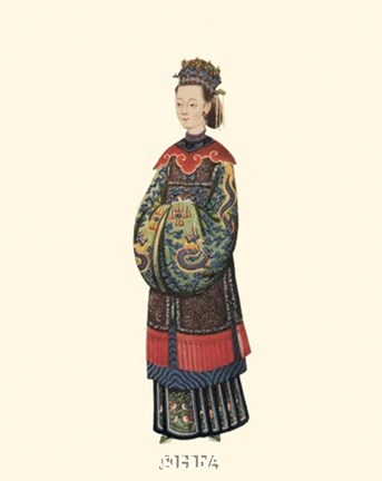 Framed Chinese Mandarin Figure IV Print