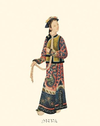 Framed Chinese Mandarin Figure V Print