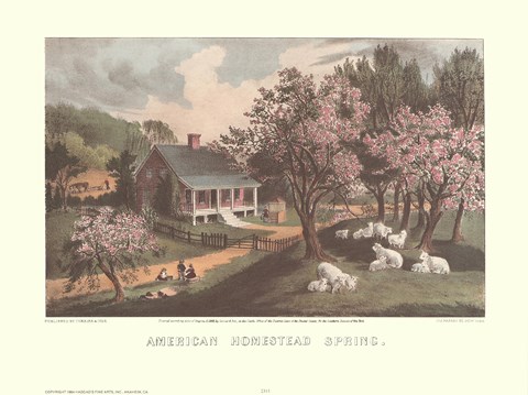 Framed American Homestead Spring Print