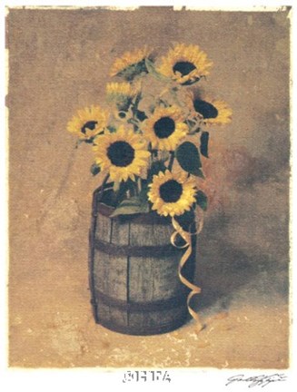 Framed Nine Sunflowers Print