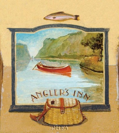 Framed Angler&#39;s Inn Print