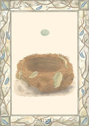 Framed Woodland Nest III Print