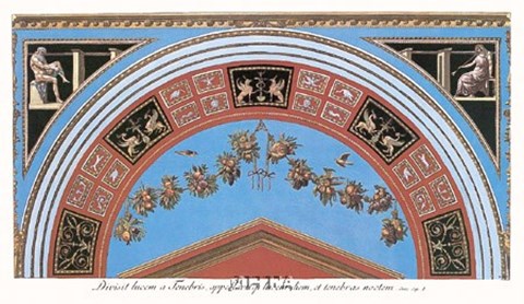 Framed Detail/Loggia in the Vatican III Print