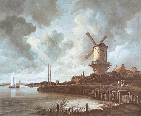 Framed Windmill Near Wijk Print