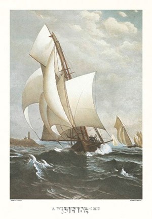 Framed Winning Yacht Print