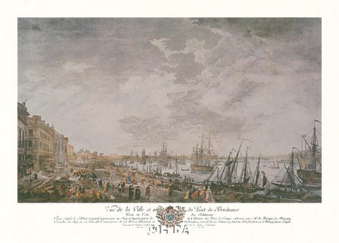 Framed Vue de la Ville et du Port de Bordeaux Print