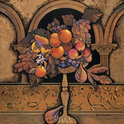 Framed Memories of Provence/Grapes &amp; Persimmons Print