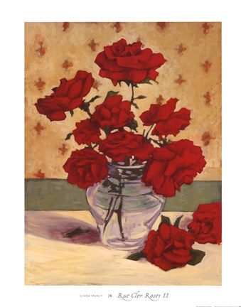 Framed Rue Cler Roses II Print