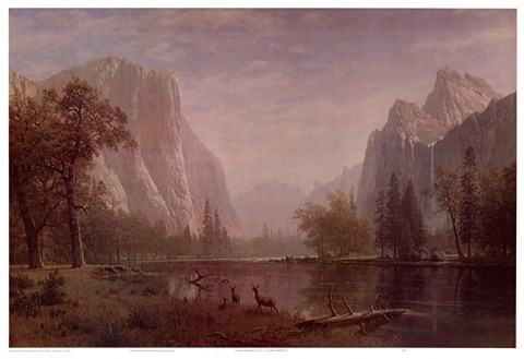Framed Lake in Yosemite Valley Print