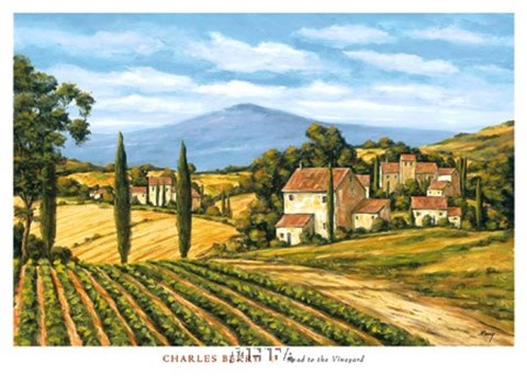 Framed Road to the Vineyard Print