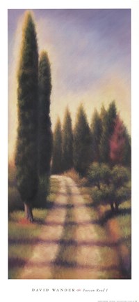 Framed Tuscan Road I Print