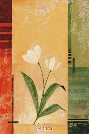Framed Two White Tulips Print