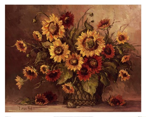 Framed Sunflower Bouquet Print