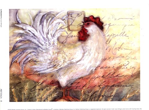 Framed Le Rooster II Print