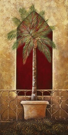 Framed Red Palm II Print