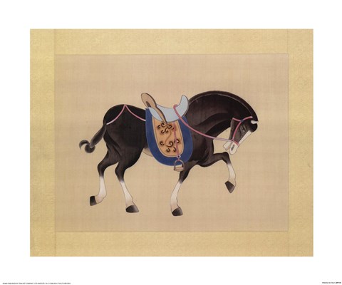 Framed Dynastic Horses III Print