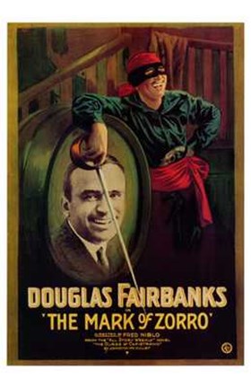 Framed Mark of Zorro Douglas Fairbanks Print