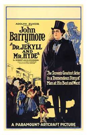 Framed Dr Jekyll and Mr Hyde by Barrymore Print