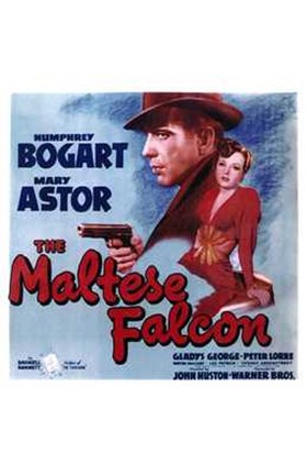 Framed Maltese Falcon Mary Astor Humphrey Bogart Print