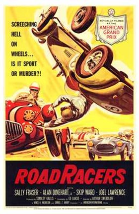 Framed Road Racers Vintage Advertisement Print