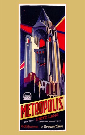 Framed Metropolis Art Deco Print