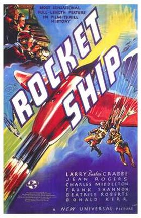 Framed Rocket Ship Print